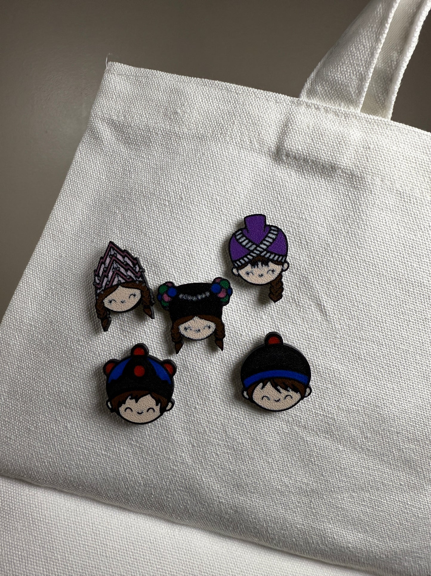 4 Red Pom Pom Boy - Pin
