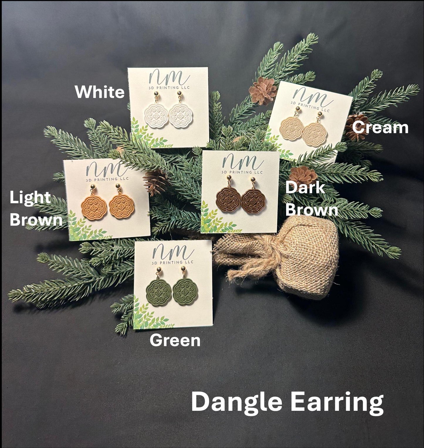 House in Elephant Foot Dangle Earring