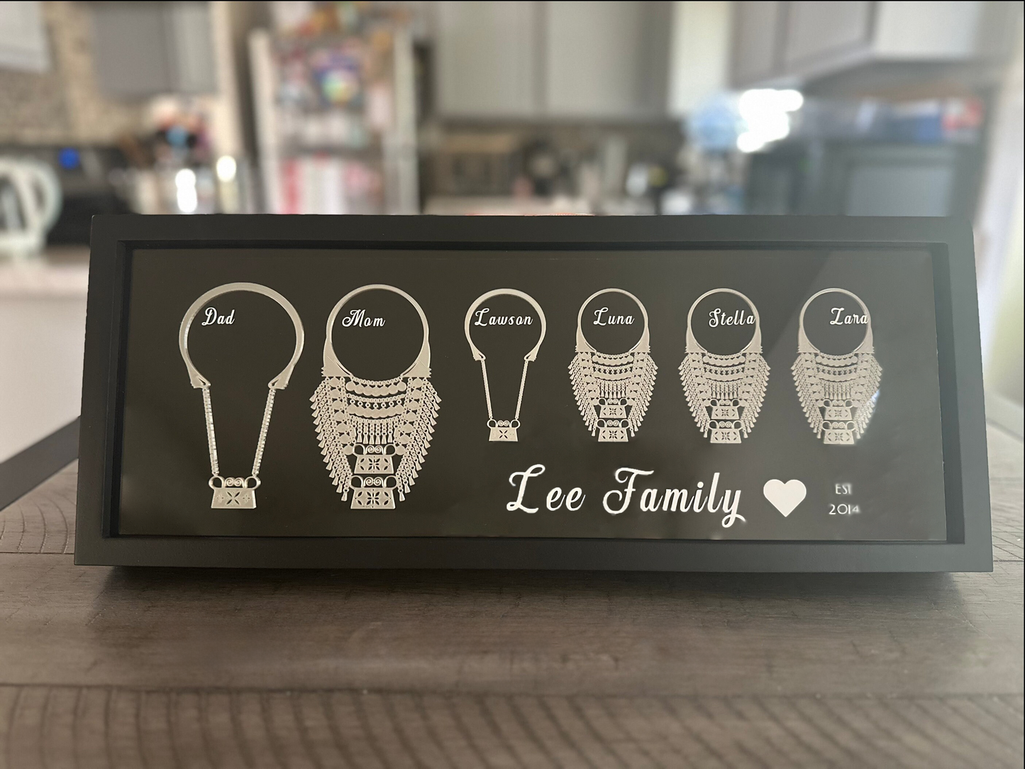 Customized Family Xauv Shadow Box