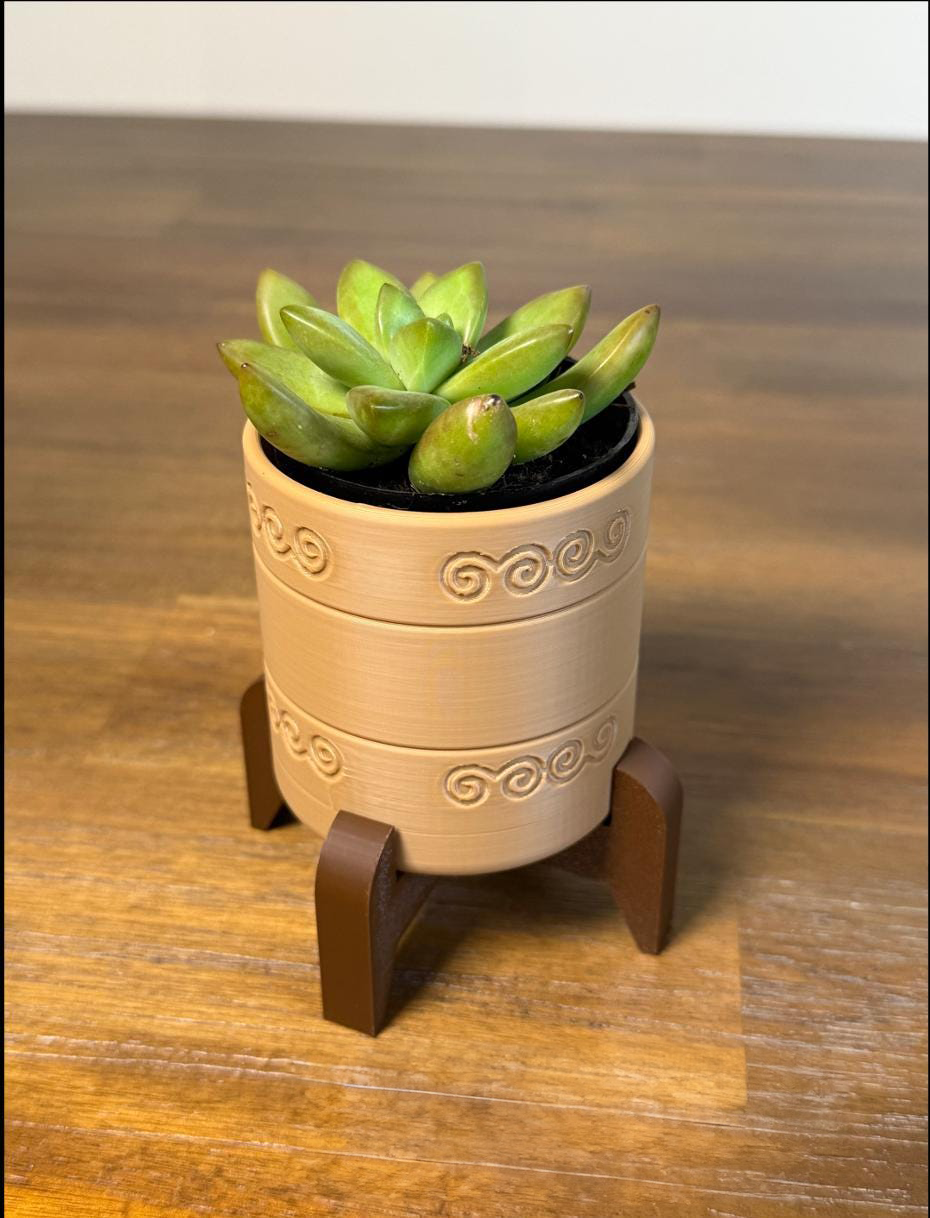 Indoor Planter w/ Stand & Removable Drip Tray - Snail