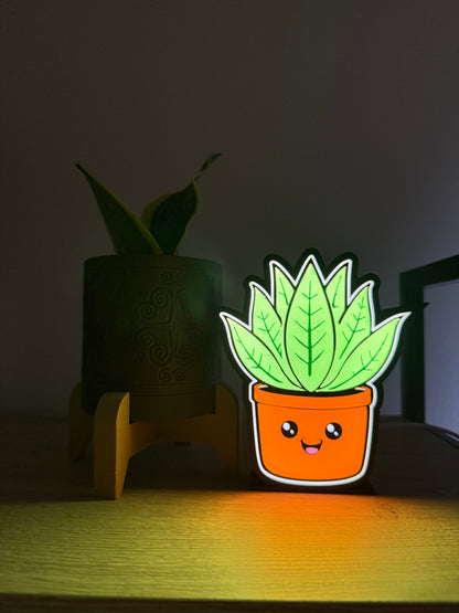 3D Printed Light Box - Snake Plant