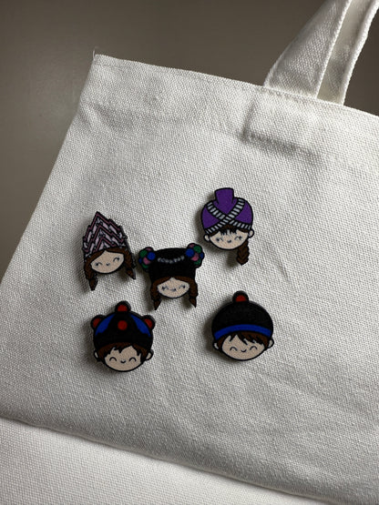 1 Red Pom Pom Boy - Pin