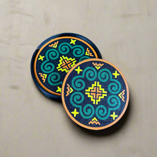 Green Snail Coaster Set