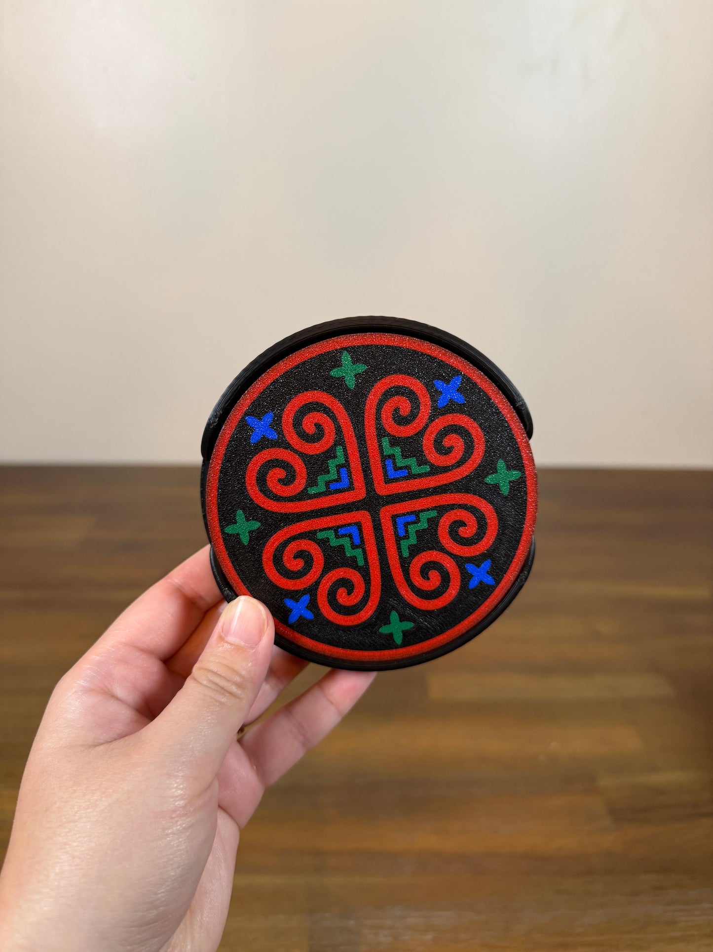 Red Heart Coaster Set