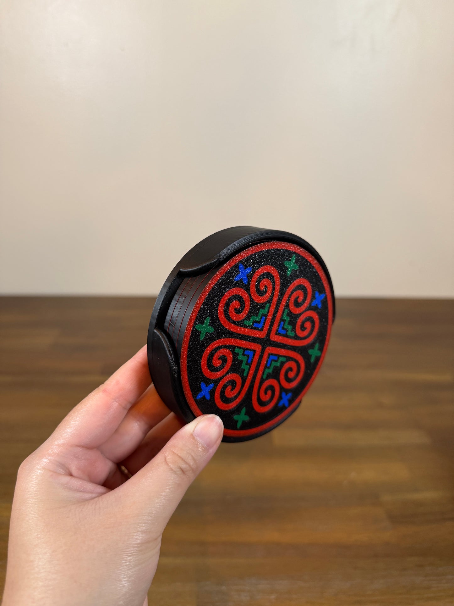 Red Heart Coaster Set