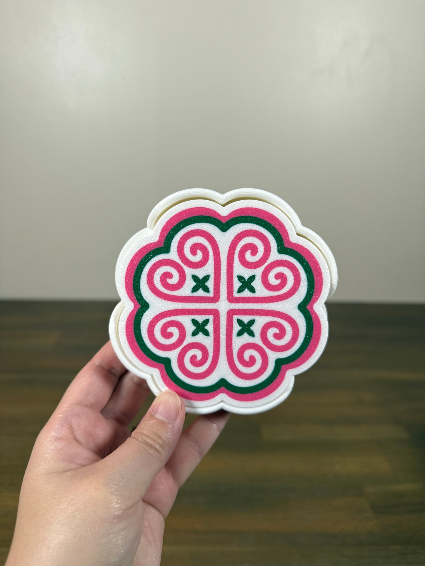 Pink Heart Coaster Set