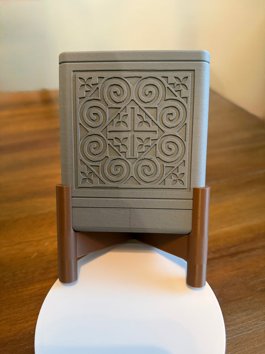 Square Planter w/ Stand & Removable Drip Tray - Snail in Elephant Foot