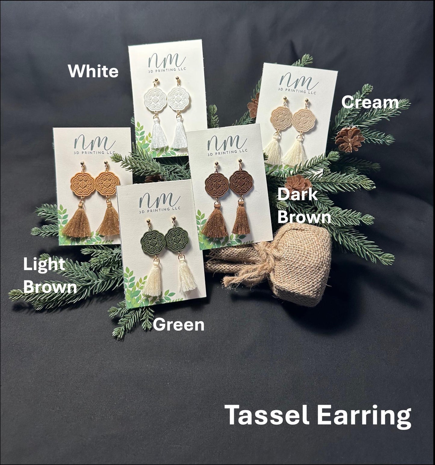 House in Elephant Foot Earring w/ Tassel