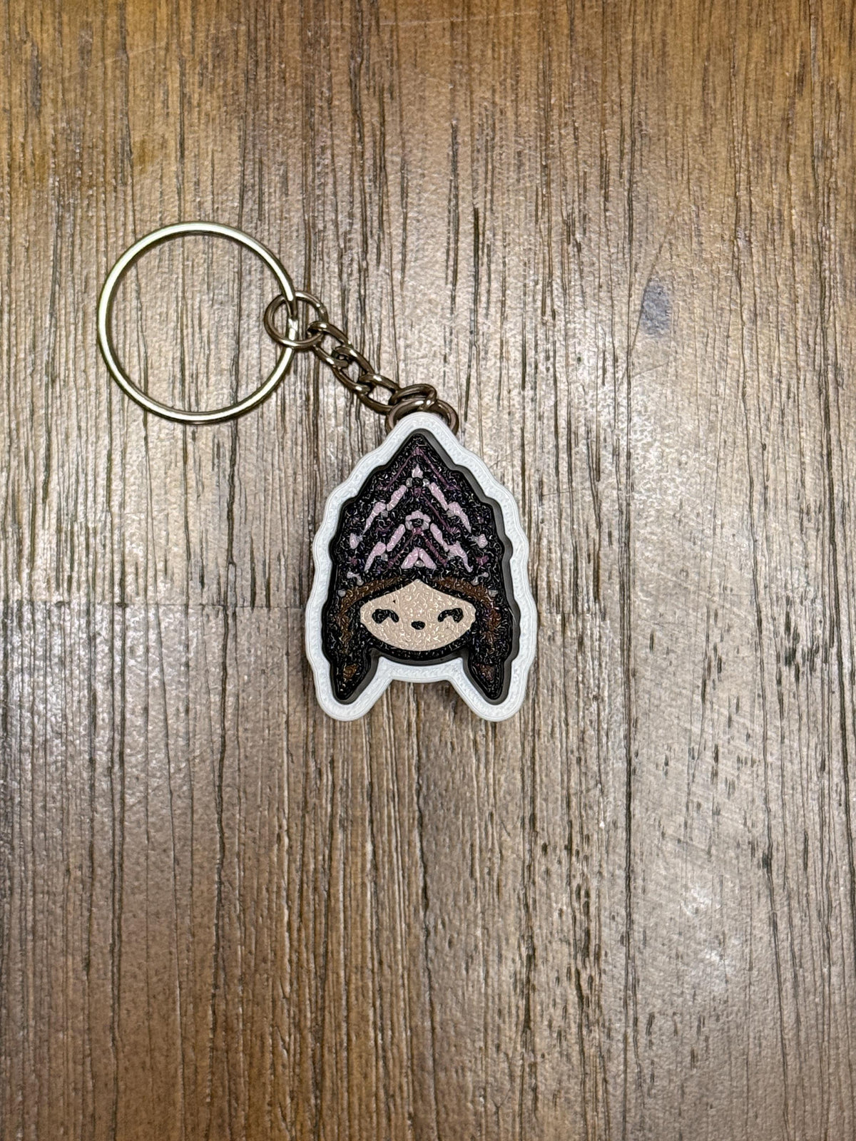 3D Printed Clicker Keychain - Hmong Girl