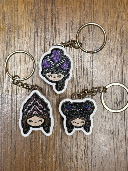 3D Printed Clicker Keychain - Hmong Girl