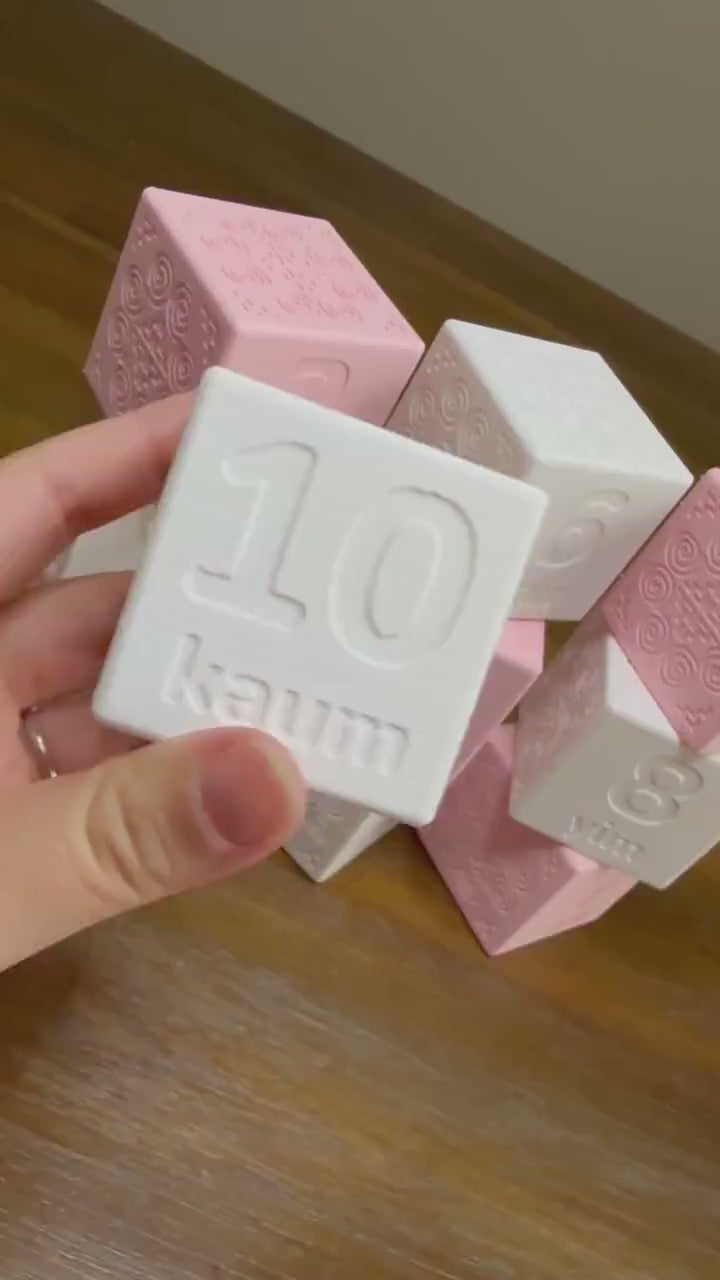 3D Printed Numbered Blocks (set of 10) - Hmong Numbers