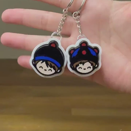 3D Printed Clicker Keychain - Hmong Boy